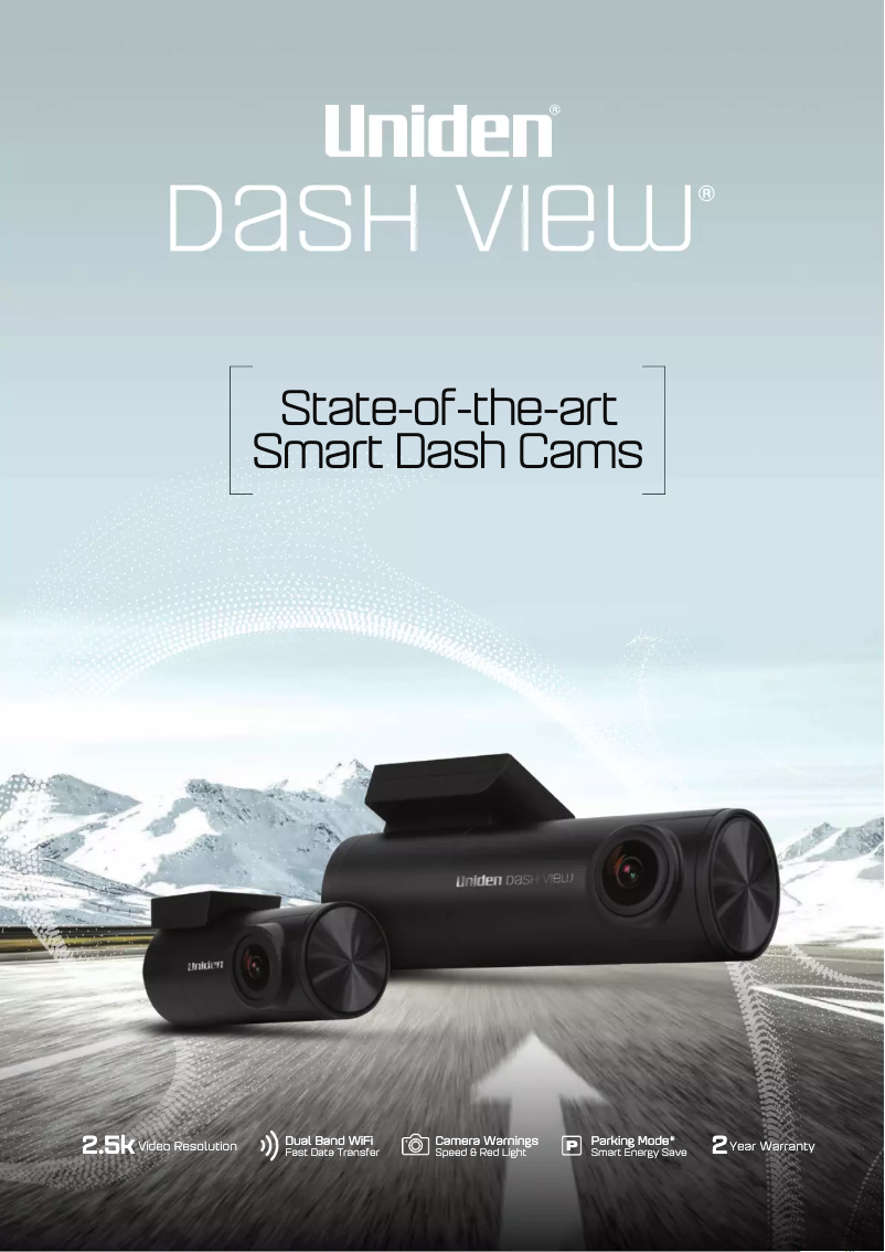 Page 1 de la notice Brochure Uniden Dash View 30