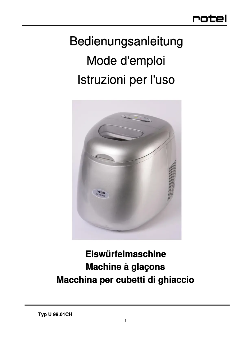Page 1 de la notice Manuel utilisateur Rotel U 99.01CH