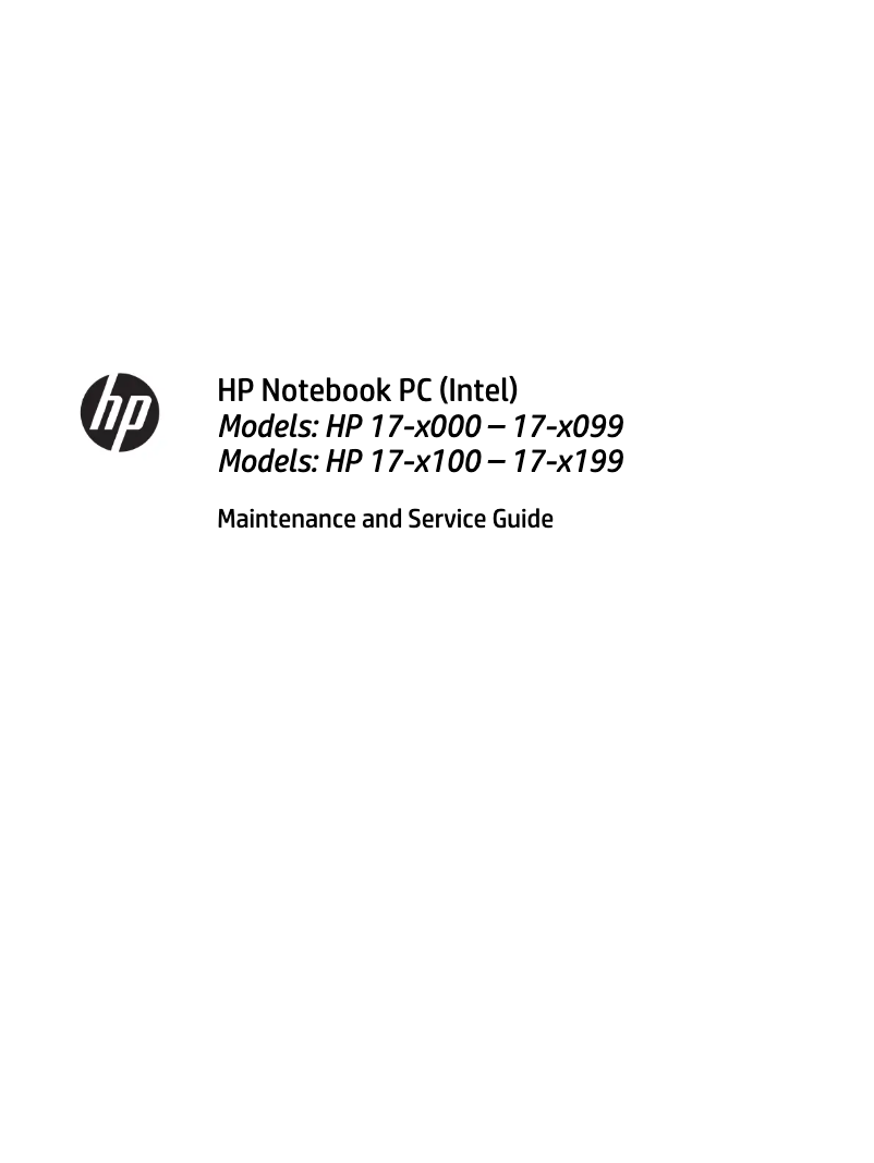 Page 1 de la notice Manuel utilisateur HP 17-ak091nd