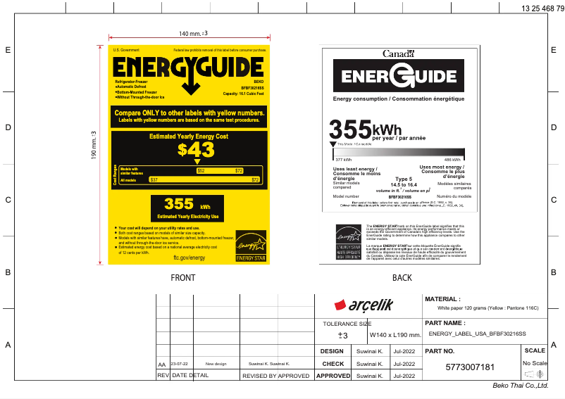 Image de la première page du manuel de l'appareil BFBF30216SS