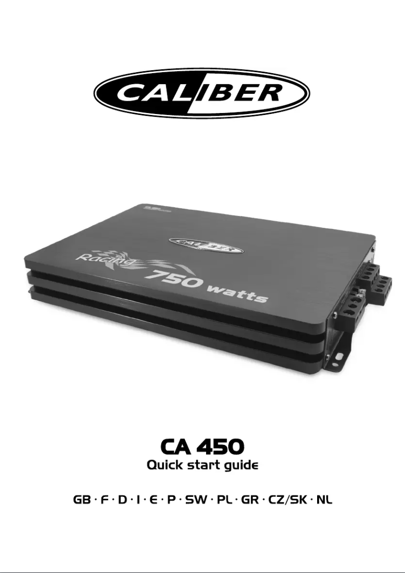 Image de la première page du manuel de l'appareil CA 450