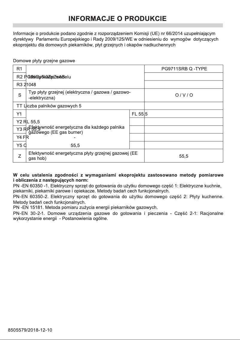 Page n°1 - Manuel utilisateur Amica Q-Type PG9711SRB