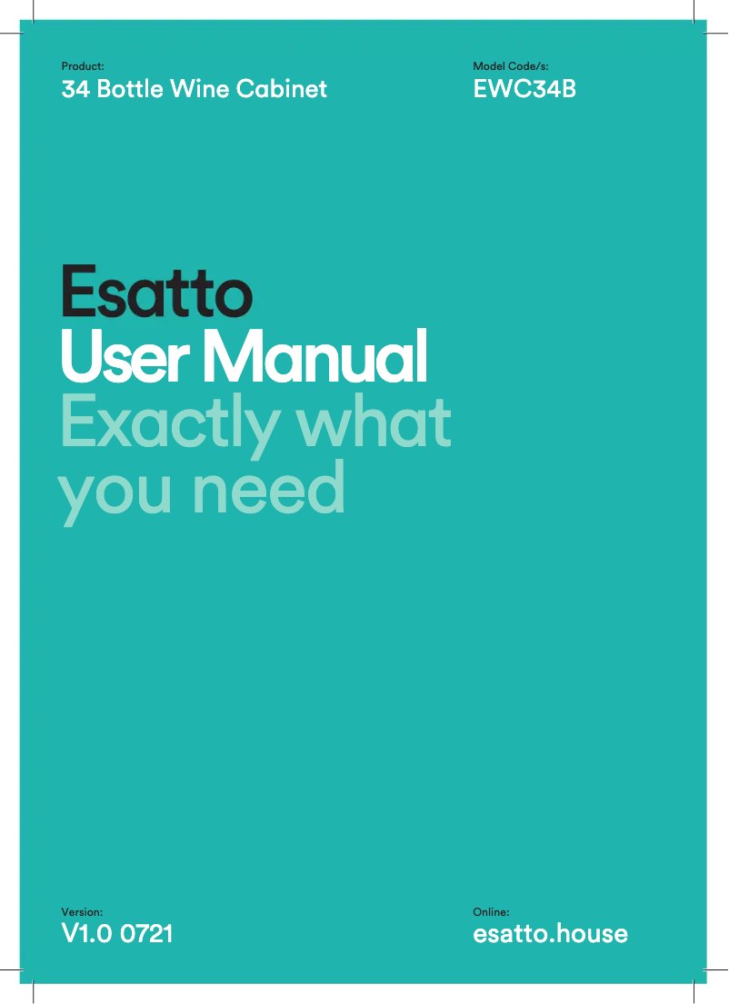 Página 1 del manual Manual de usuario Esatto EWC34B