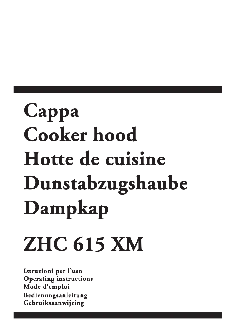Página 1 del manual Manual de usuario Zanussi ZHC615XM