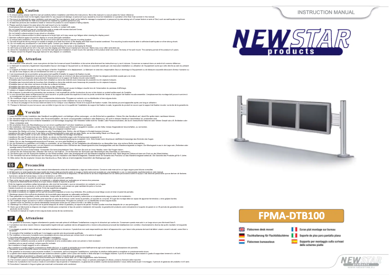 Page n°1 - Manuel utilisateur Newstar FPMA-DTB100