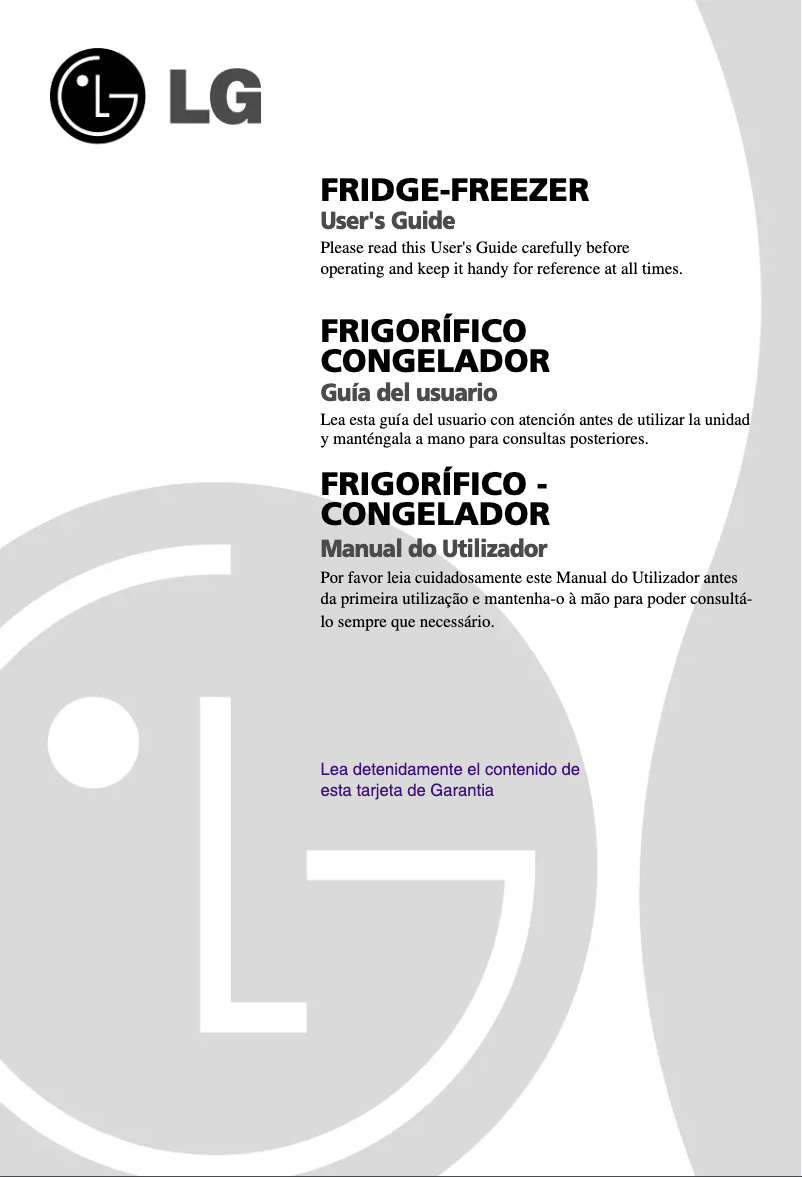 Page n°1 - Manuel utilisateur LG GR-B459BTQA