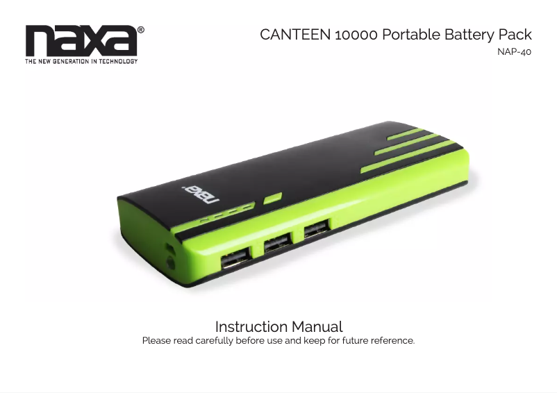 Page 1 de la notice Manuel utilisateur Naxa NAP-40