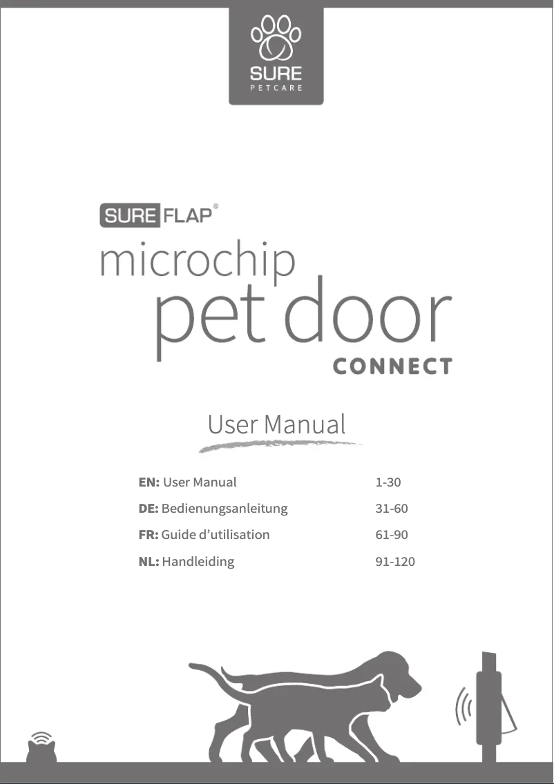 Page n°1 - Manuel utilisateur SureFlap Microchip Pet Door Connect