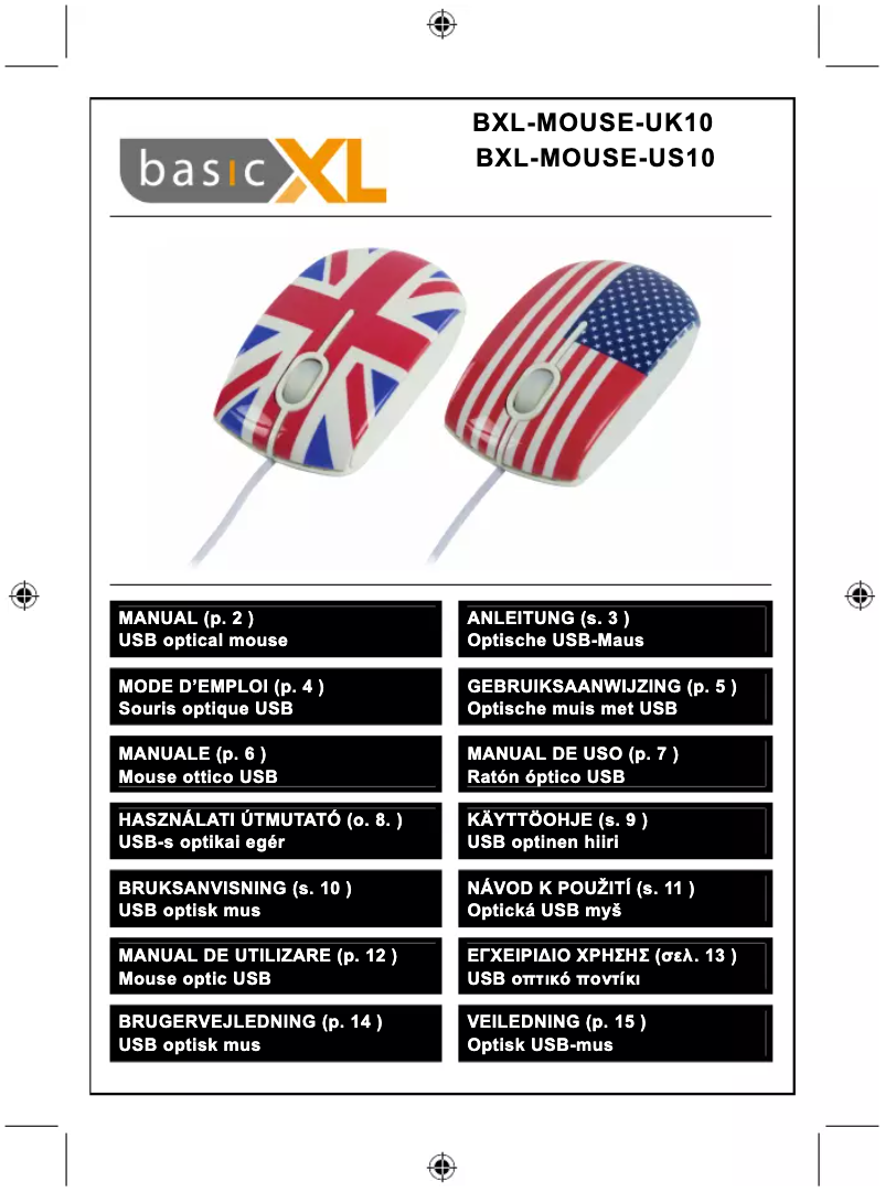 Page n°1 - Manuel utilisateur basicXL BXL-MOUSE-US10