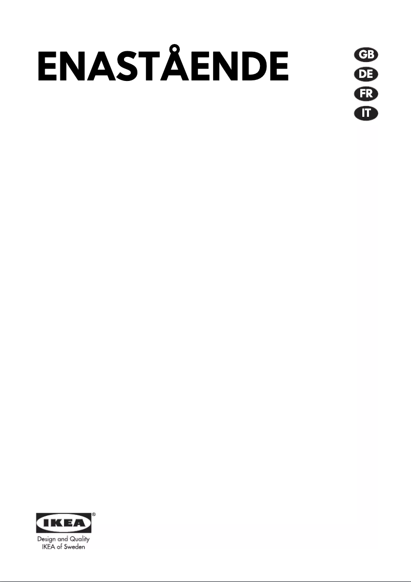 Page 1 de la notice Manuel utilisateur Ikea Enastaende