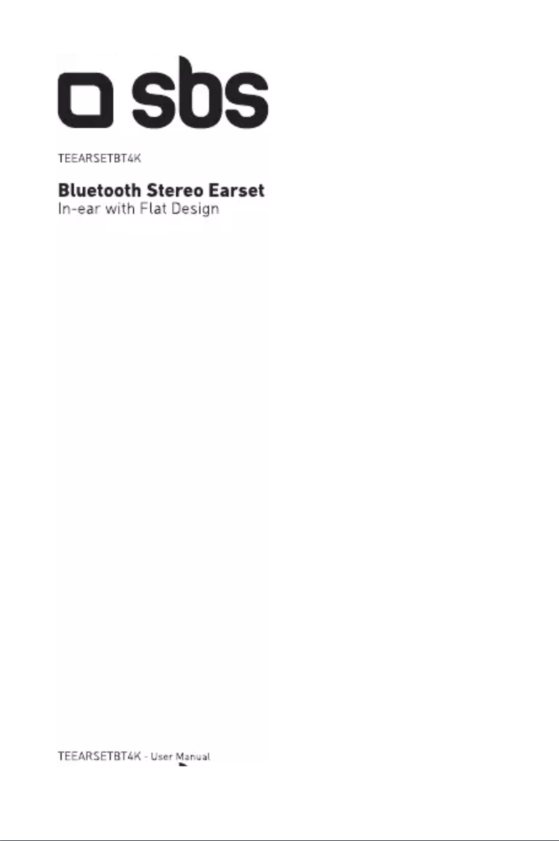 Page n°1 - Manuel utilisateur SBS Bluetooth Stereo Earset