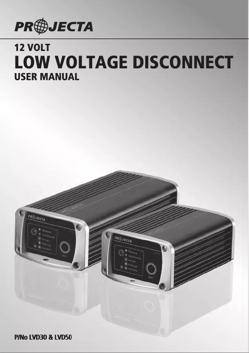 Page 1 de la notice Manuel utilisateur Projecta LVD30