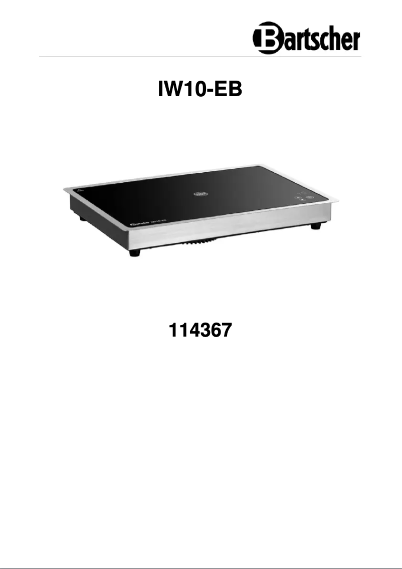 Page 1 de la notice Manuel utilisateur Bartscher IW10-EB