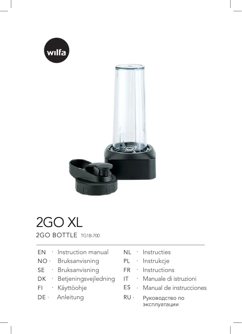 Image de la première page du manuel de l'appareil 2Go XL TG1B-900