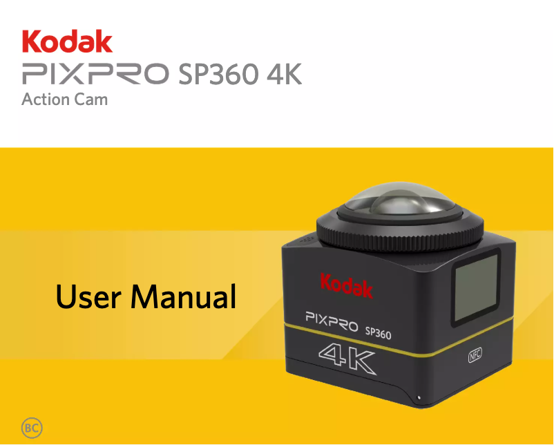 Image de la première page du manuel de l'appareil PIXPRO SP360 4K Dual Pro