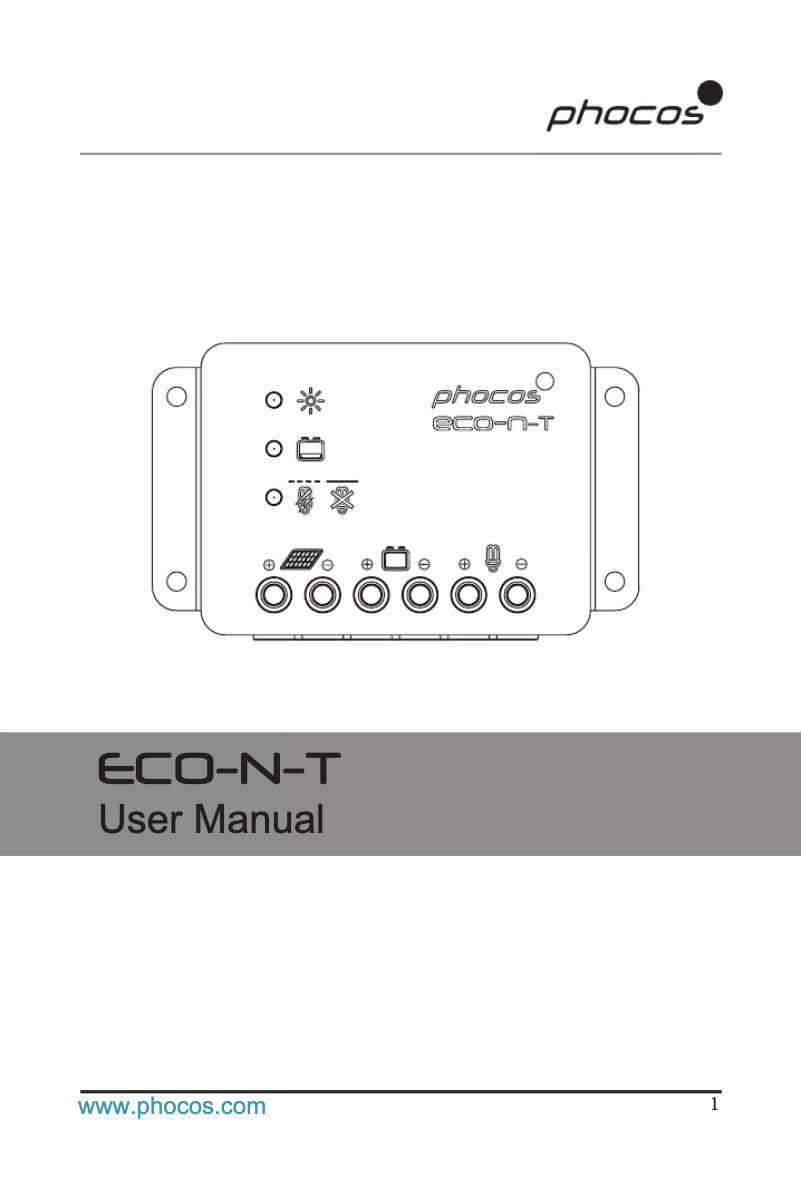 Image de la première page du manuel de l'appareil ECO-N-T