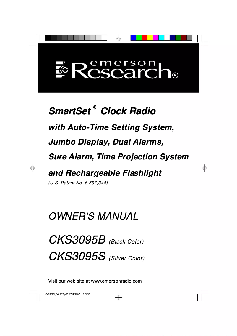 Page n°1 - Manuel utilisateur Emerson CKS3095
