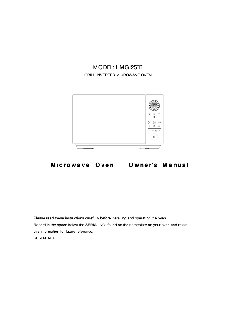 Page 1 of the manual User Manual Hoover HMGI25TB