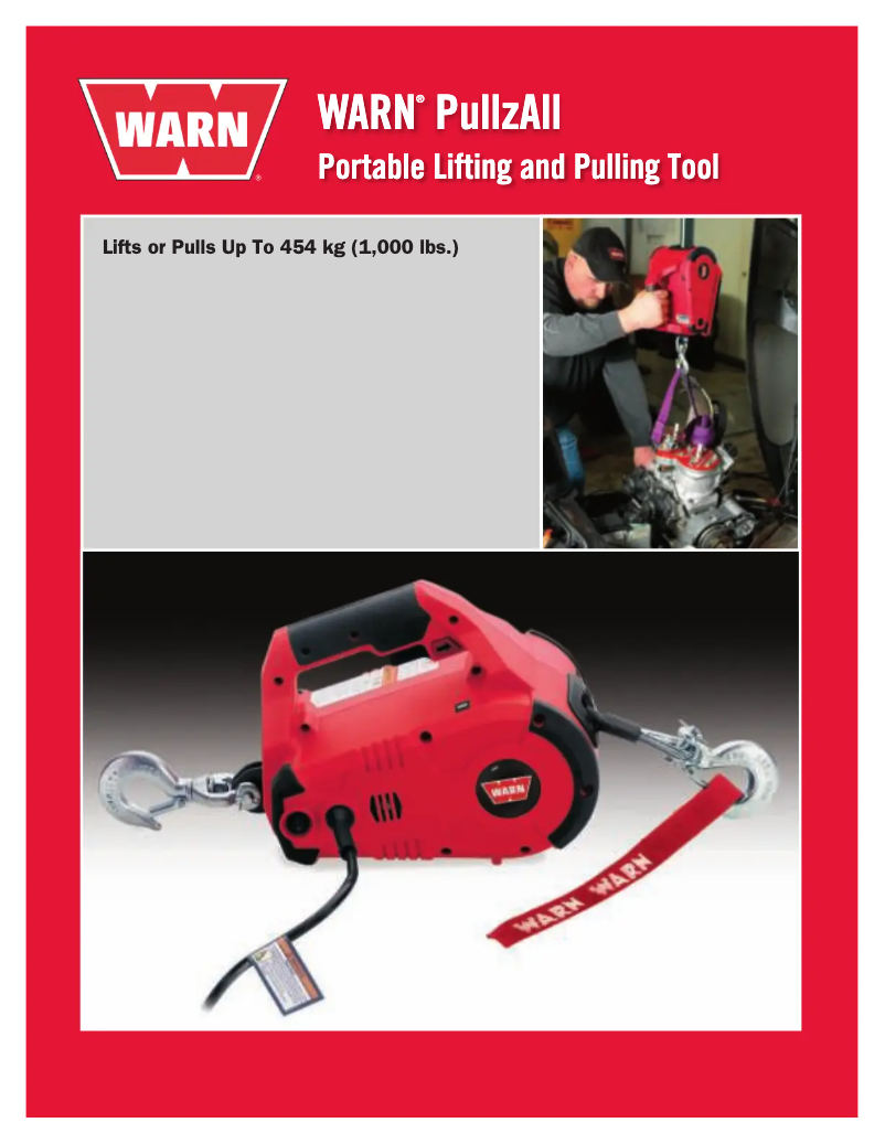 Page n°1 - Manuel utilisateur WARN PullzAll