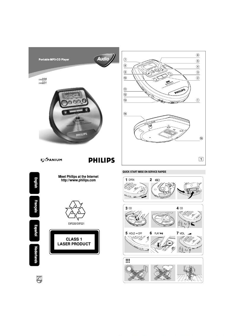 Page n°1 - Manuel utilisateur Philips EXP220