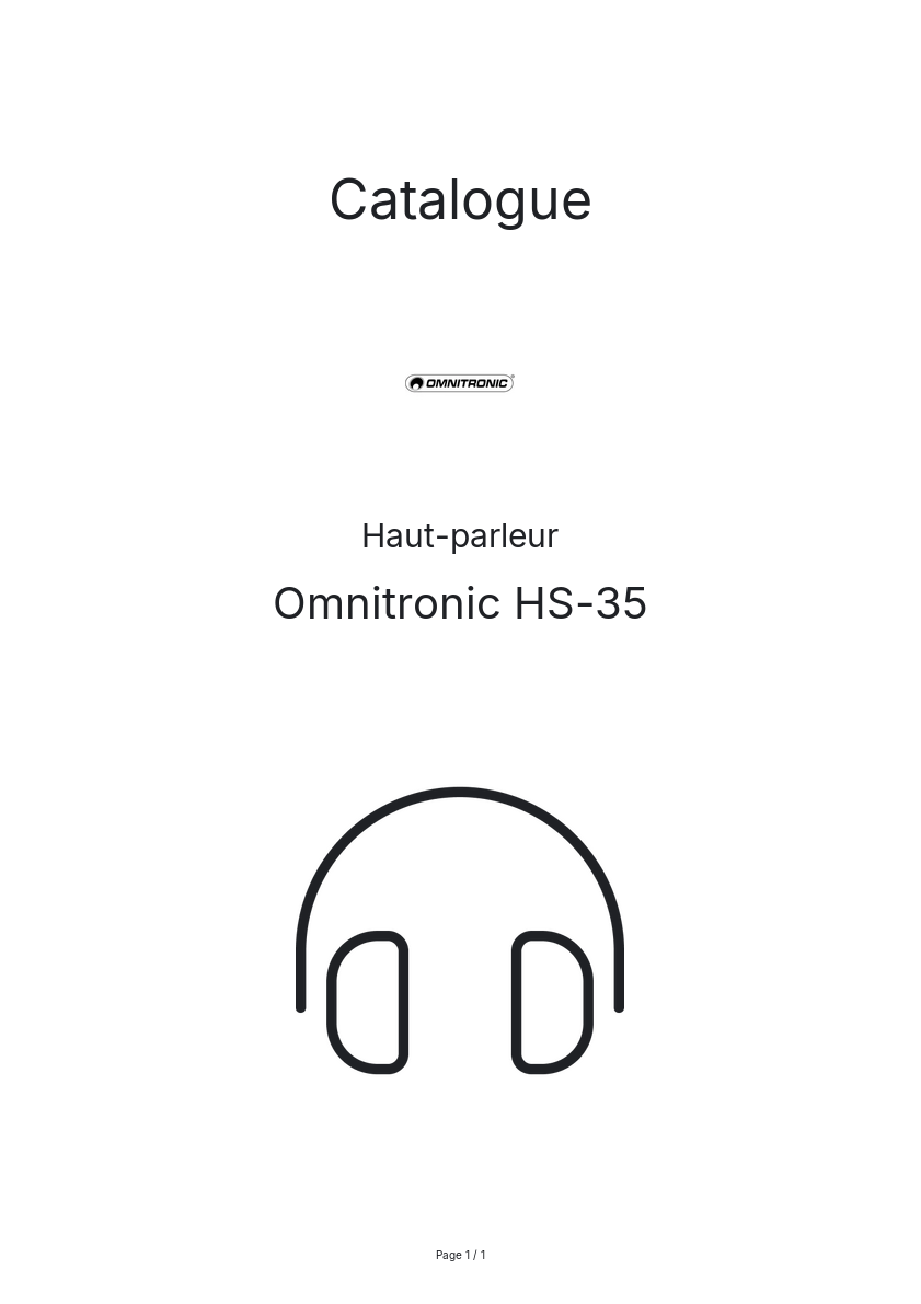 Image de la première page du manuel de l'appareil HS-35