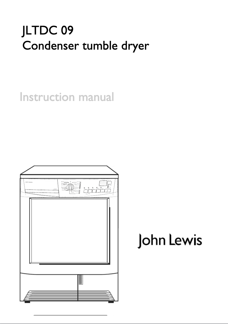 Page n°1 - Manuel utilisateur John Lewis JLTDC 09