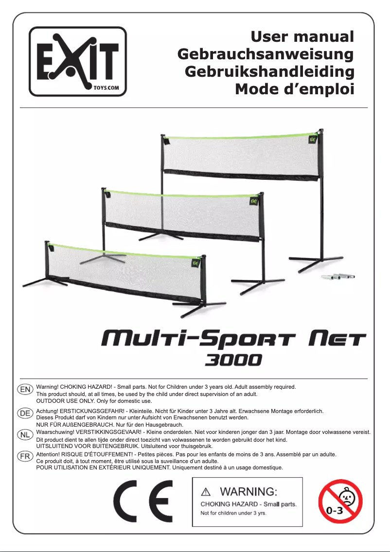 Página 1 del manual Manual de usuario EXIT Multi-Sport Net 3000