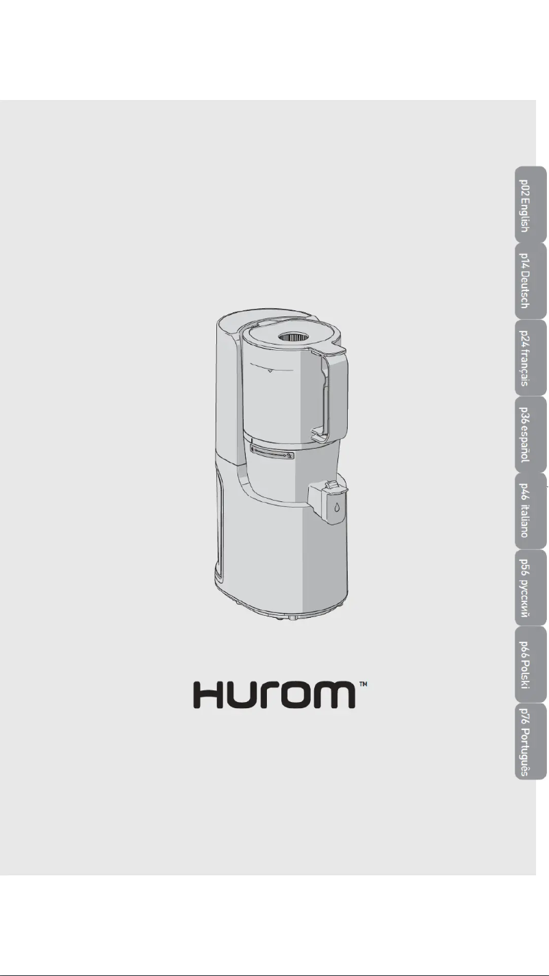 Page n°1 - Manuel utilisateur Hurom H200 Easy Clean