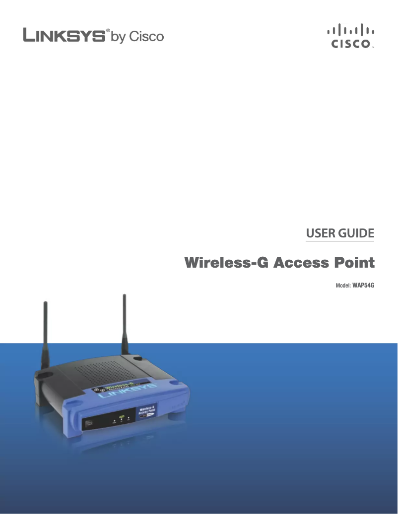 Page 1 de la notice Manuel utilisateur Linksys Wireless-G WAP54G