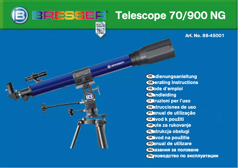 Image de la première page du manuel de l'appareil 70/900 NG