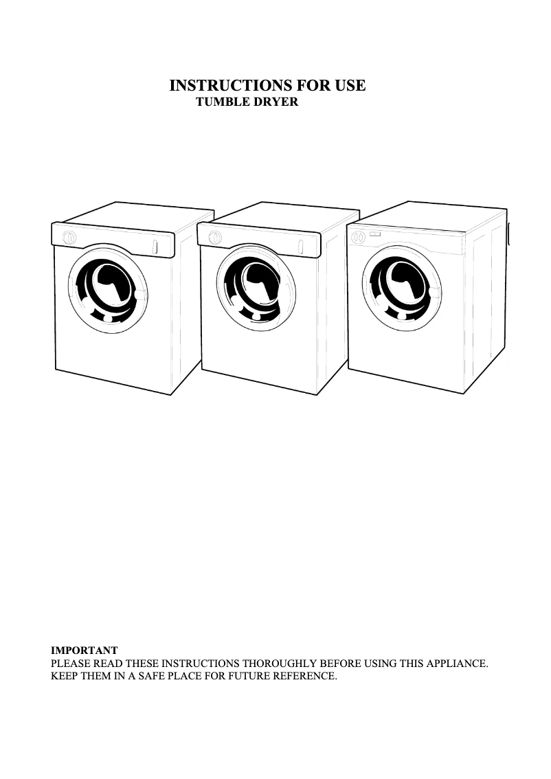 Page 1 de la notice Manuel utilisateur White Knight 37AW