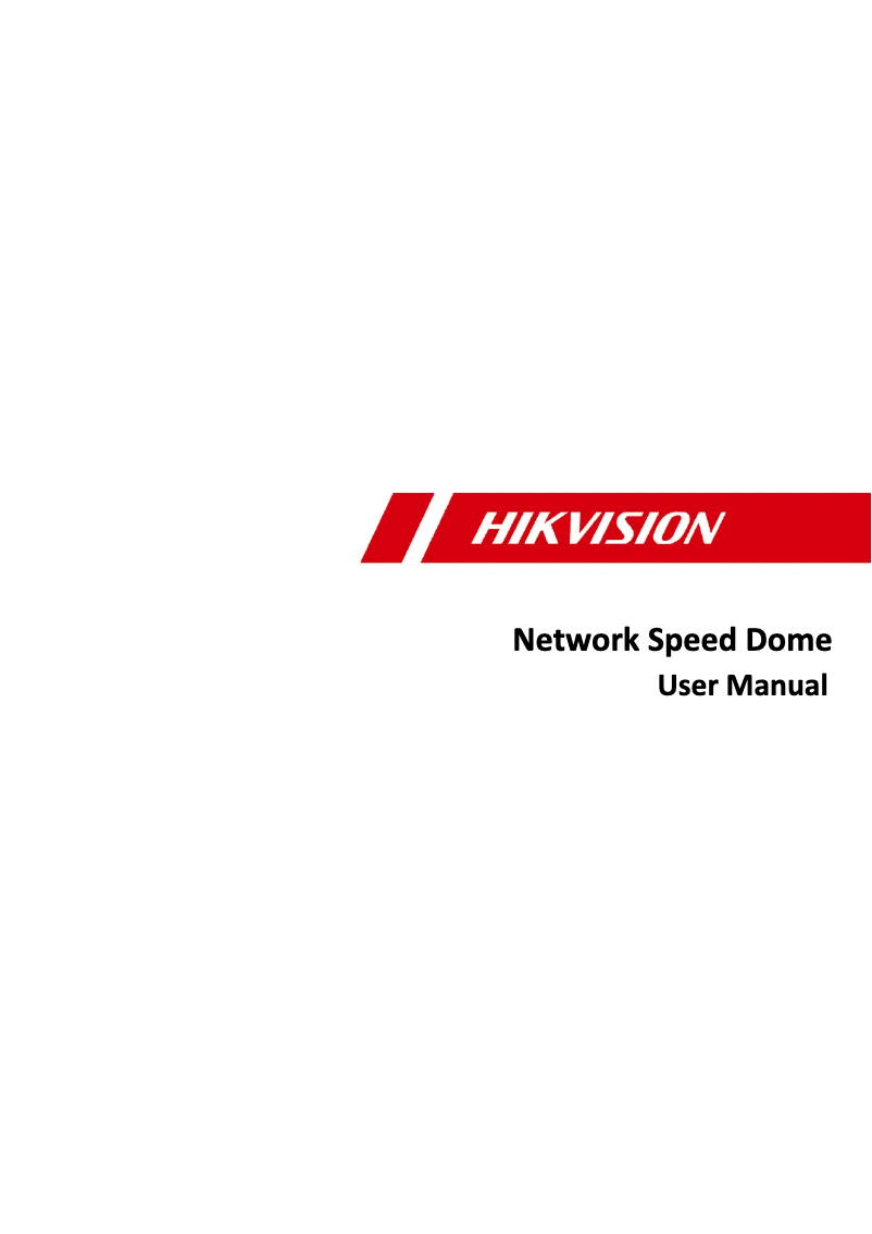 Page n°1 - Manuel utilisateur Hikvision DS-2DE5330W-AE