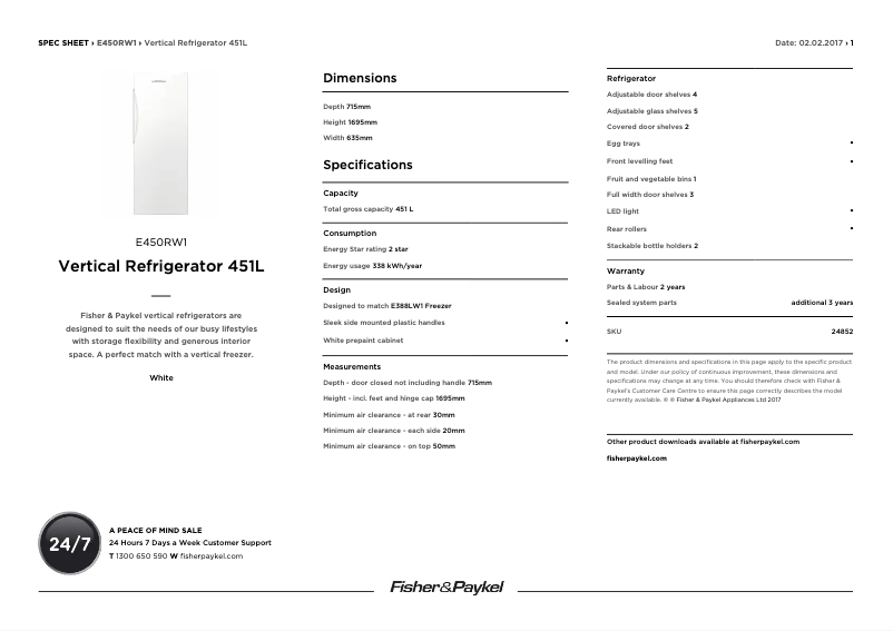 Image de la première page du manuel de l'appareil E450RW1