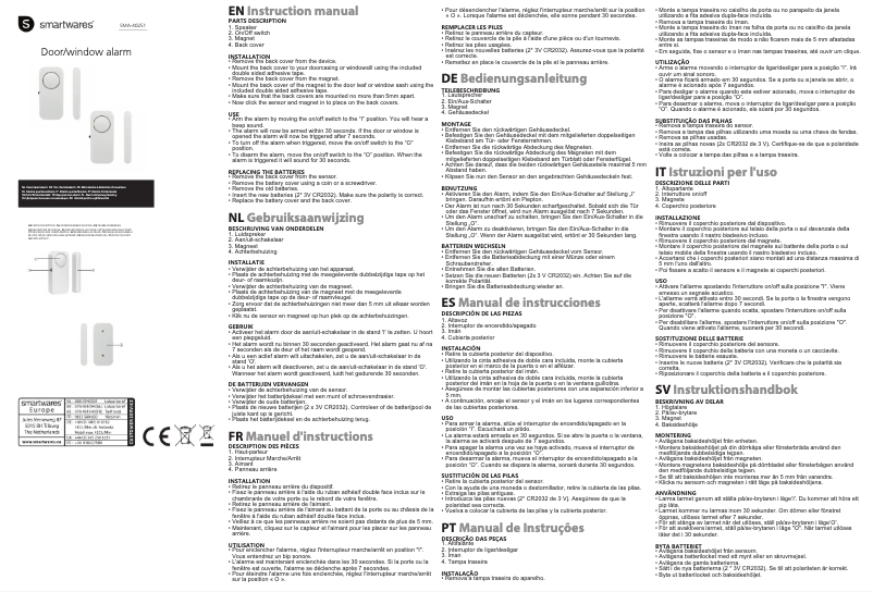 Image de la première page du manuel de l'appareil SMA-40251