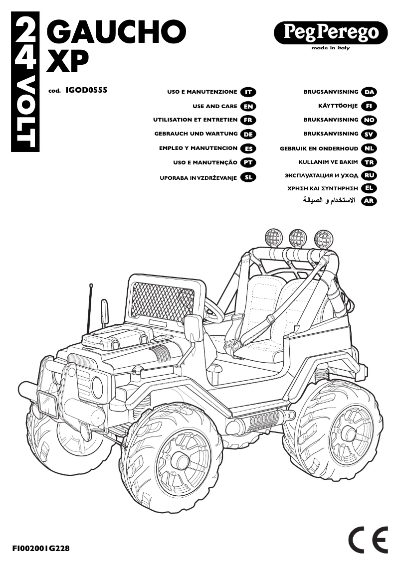 Page 1 de la notice Manuel utilisateur Peg Perego Gaucho XP