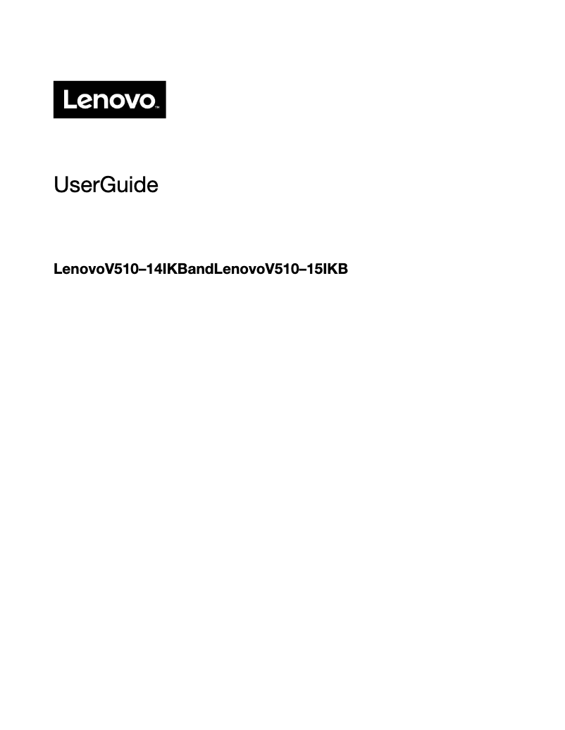 Page 1 de la notice Manuel utilisateur Lenovo V510
