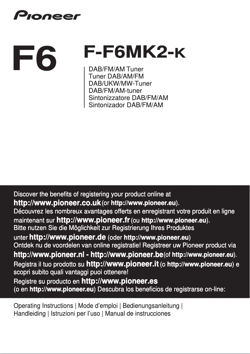 Image de la première page du manuel de l'appareil F-F6MK2-K
