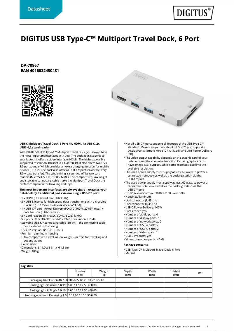 Image de la première page du manuel de l'appareil DA-70867