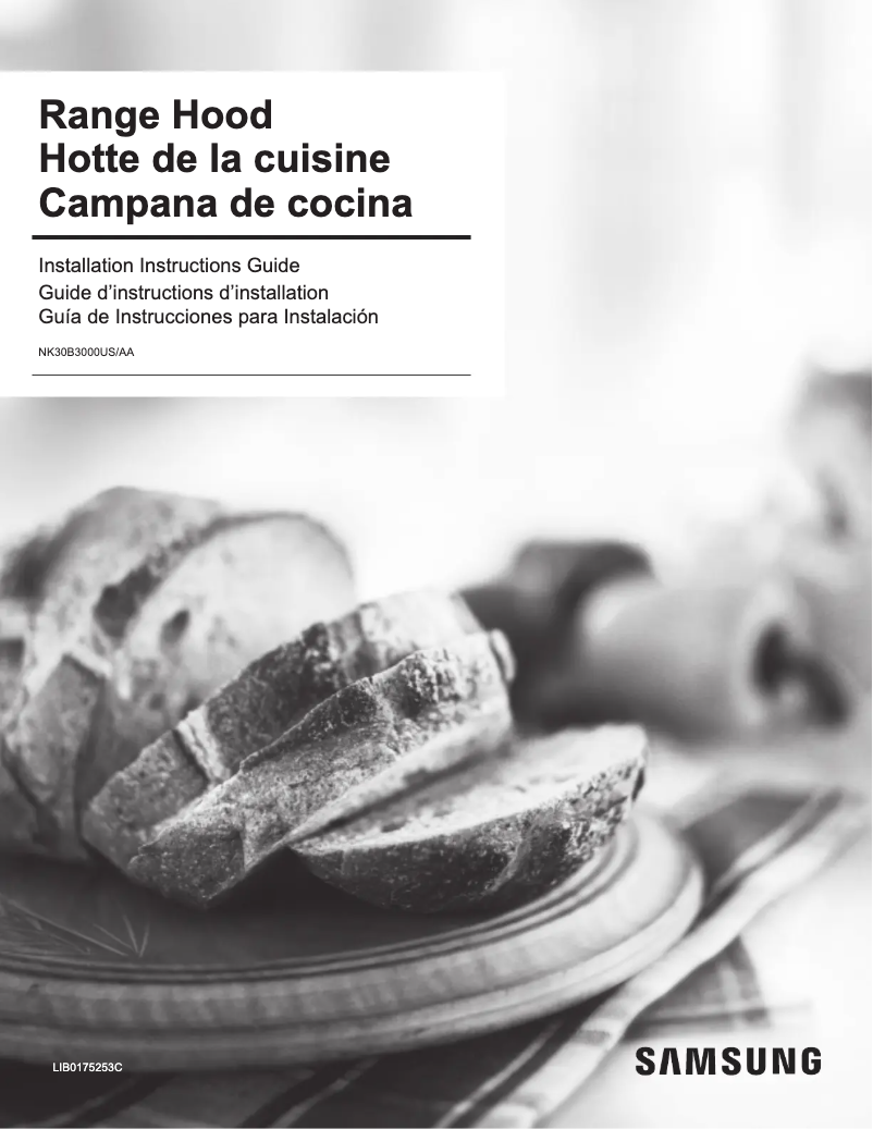 Page 1 de la notice Guide d'installation Samsung NK30B3000US