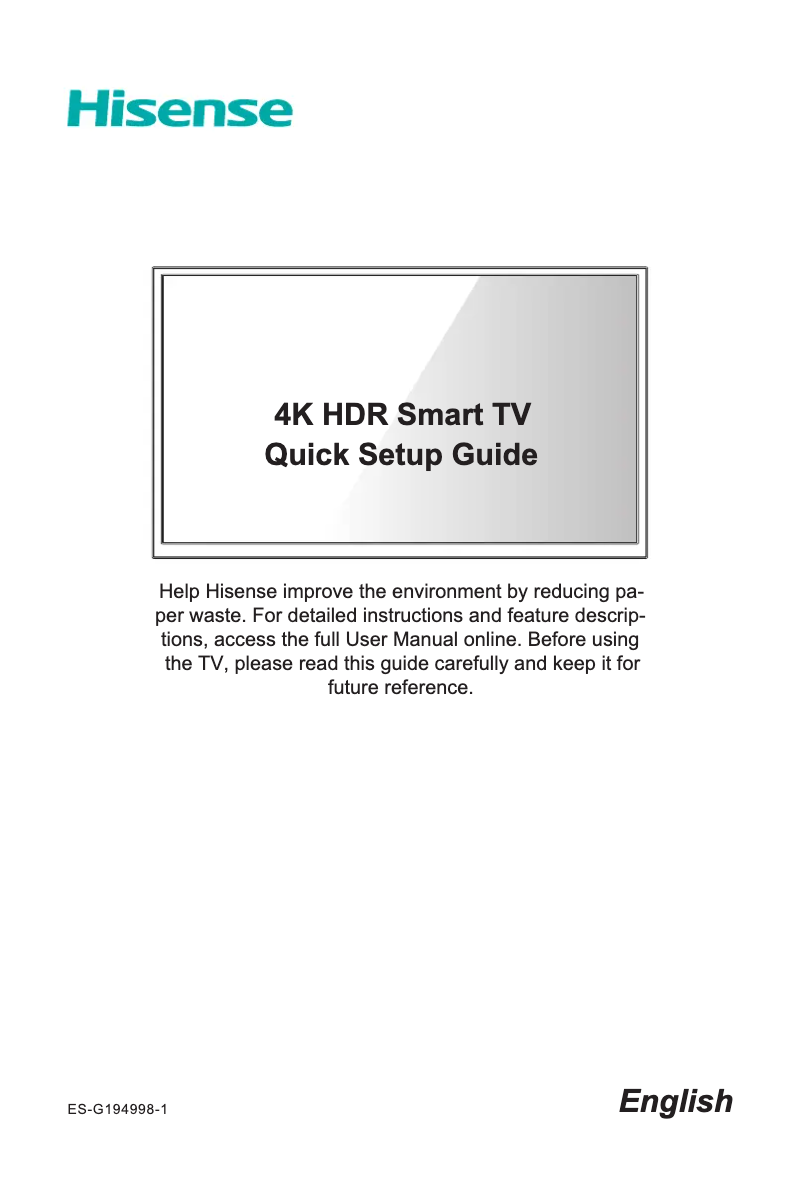 Image de la première page du manuel de l'appareil 65H8G