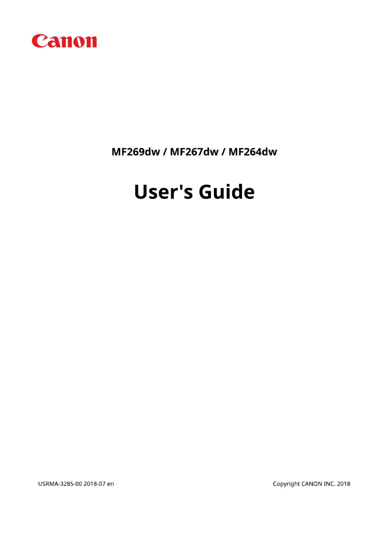 Page 1 de la notice Manuel utilisateur Canon ImageCLASS MF269dw