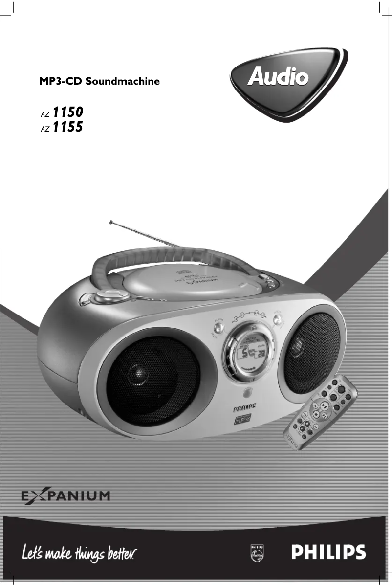 Page 1 de la notice Manuel utilisateur Philips AZ1150