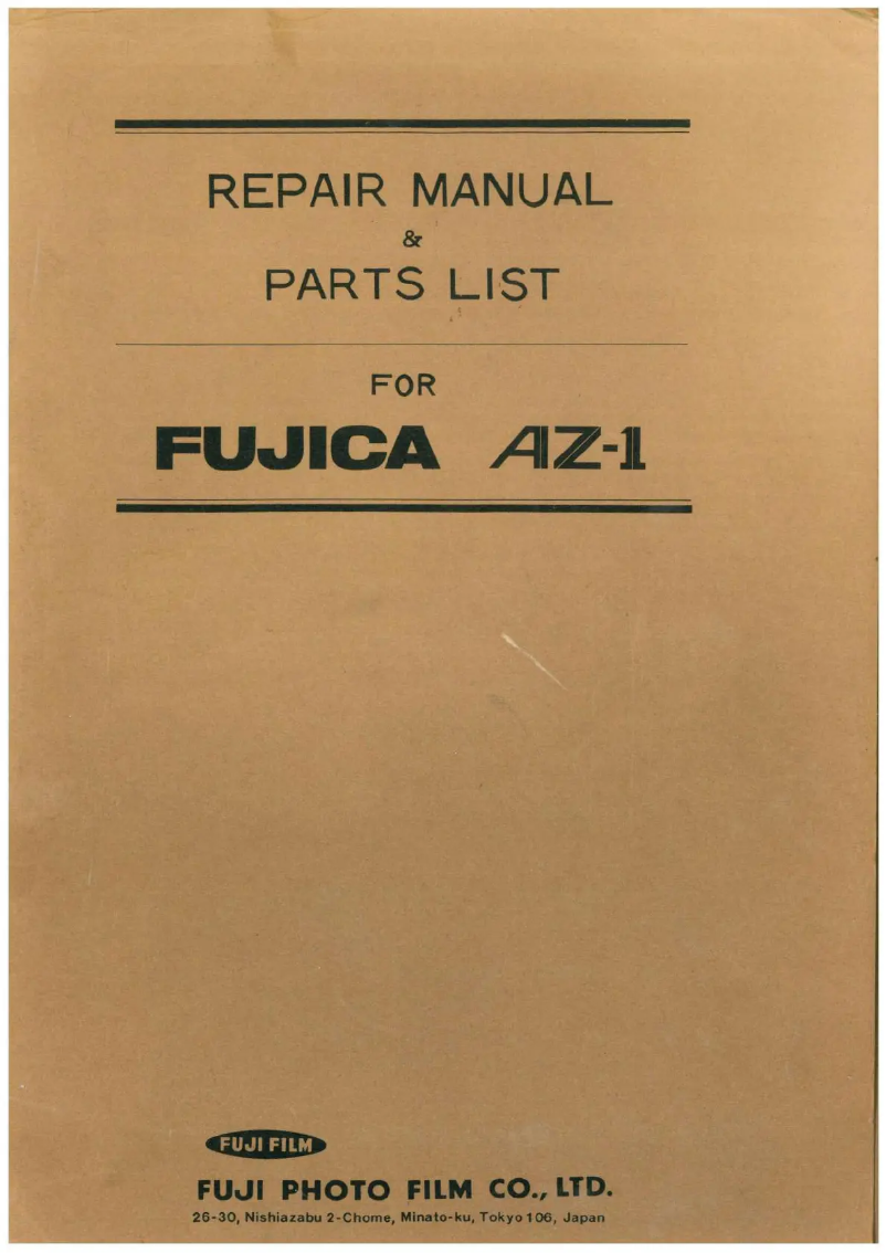 Image de la première page du manuel de l'appareil AZ-1