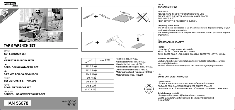 Page n°1 - Manuel utilisateur Powerfix Z28395