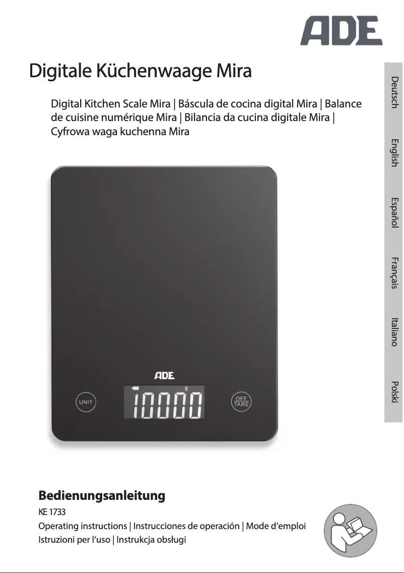 Page 1 de la notice Manuel utilisateur ADE Mira KE 1733