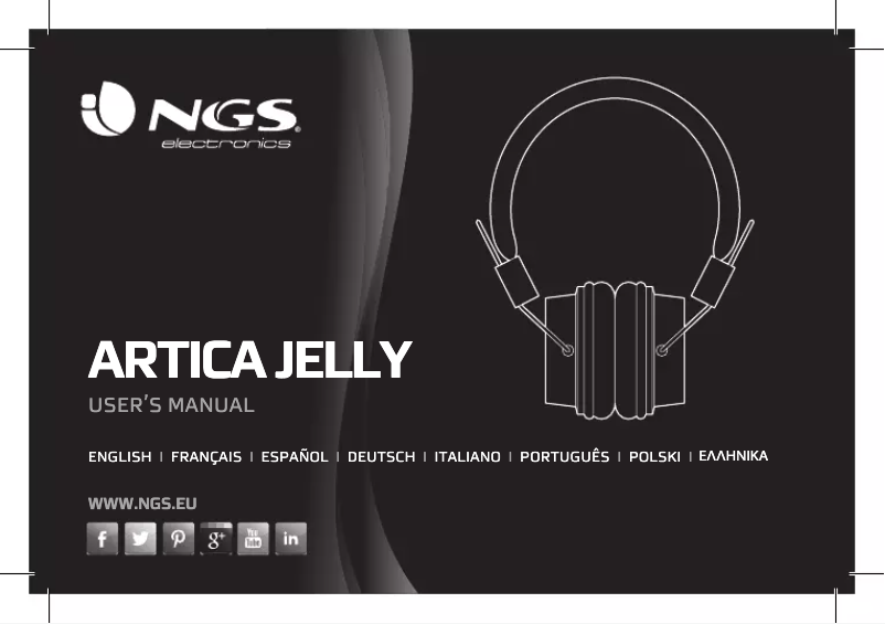 Page 1 of the manual User Manual NGS Artica Jelly
