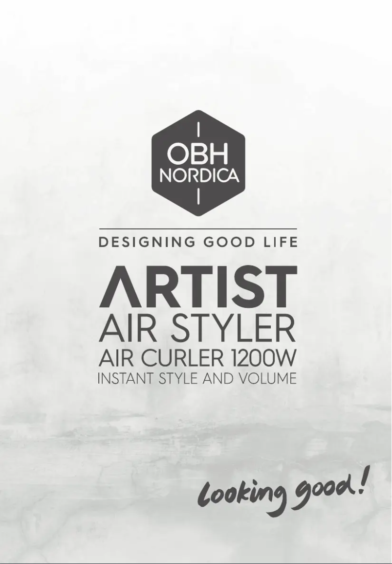 Page 1 de la notice Manuel utilisateur OBH Nordica Artist Air Styler 3597