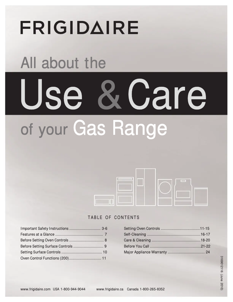 Page n°1 - Manuel utilisateur Frigidaire LFGF3022LW