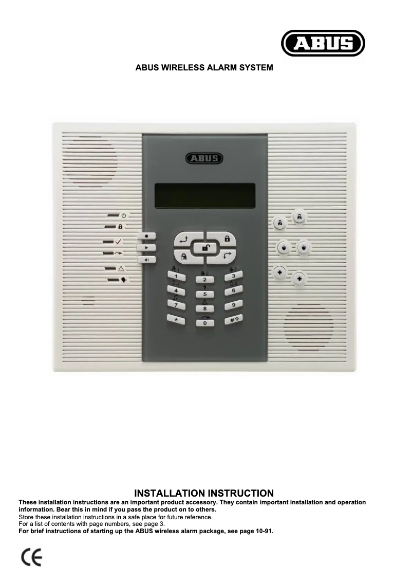 Image de la première page du manuel de l'appareil FU9001