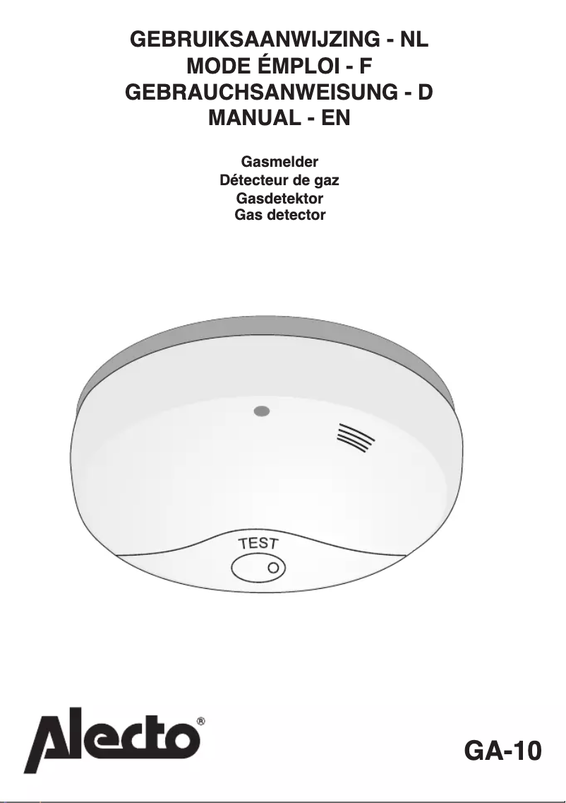 Page 1 de la notice Manuel utilisateur Alecto GA-10
